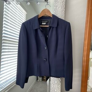 Donna Morgan‎ Smokey Blue Cropped Blazer 8